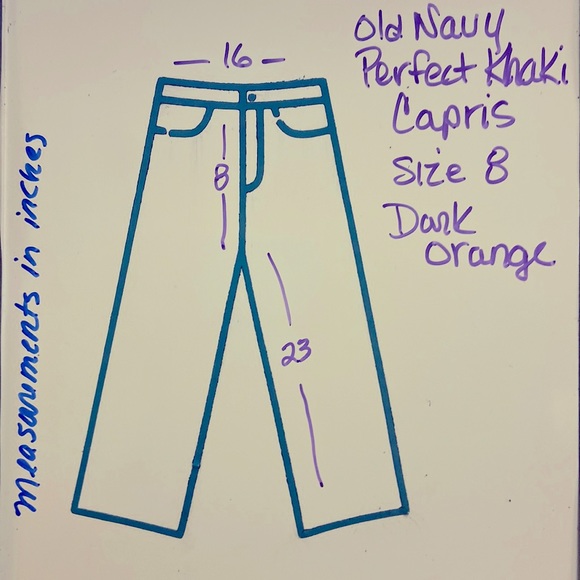 Old Navy Chino Perfect Capri. Size 8. - Picture 8 of 9